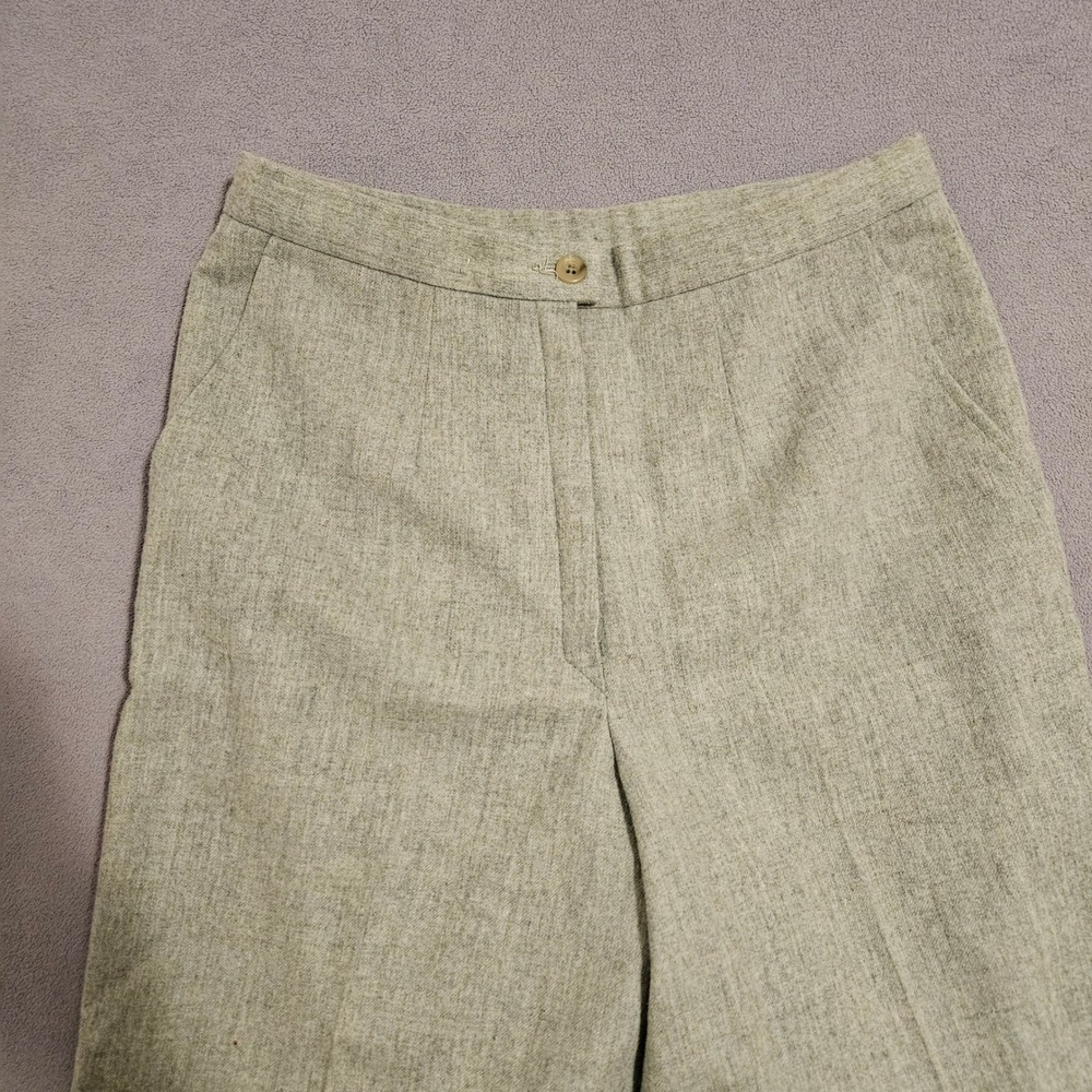 Pendleton Wool Pants Vintage High Waist Trousers Career Work Office Sage Green 8 - Picture 5 of 10